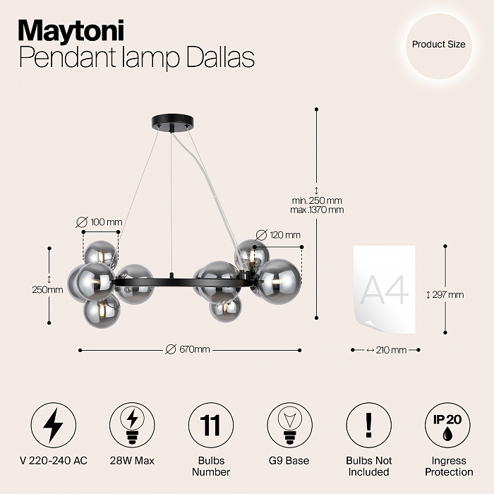 Светильник Maytoni MOD545PL-11B