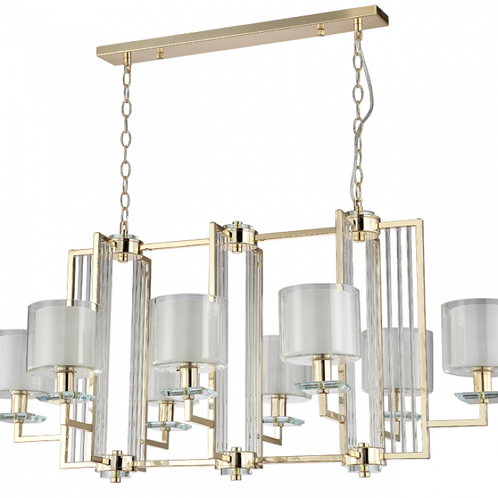 Люстра Crystal Lux NICOLAS SP8 L1000 GOLD/WHITE